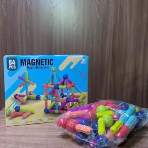 64 PCS Building Blocks Toy Magnetic Construction Set Magnet Ball Sticks Rod Games Montessori Educational Toys For