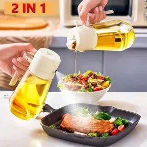 2in1 470ml Glass Oil Sprayer Oil Spray Bottle Oil Tank BBQ Kitchen Baking BBQ Picnic Kitchen Tools for Businesses