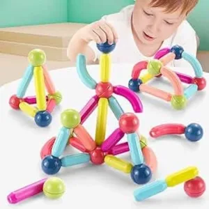 84 PCS Building Blocks Toy Magnetic Construction Set Magnet Ball Sticks Rod Games Montessori Educational Toys For