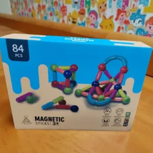 84 PCS Building Blocks Toy Magnetic Construction Set Magnet Ball Sticks Rod Games Montessori Educational Toys For