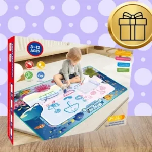 Aqua Magic Water Doddle Mat, Portable Painting Writing Doodle Board for 3+