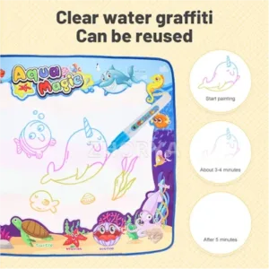 Aqua Magic Water Doddle Mat, Portable Painting Writing Doodle Board for 3+