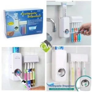 Automatic Toothpaste Dispenser with Toothbrush Holder