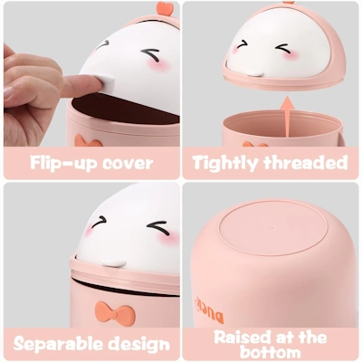 Cartoon Desktop Trash 3 Small Garbage Adorable Cartoon Desktop Trash Large Capacity Compact Size Funny Design Perfect for Home or Office Use Buyers' Favorite