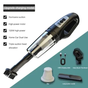 DC-6222 2-in-1 Portable Mini Vacuum Cleaner, designed for both home and car use