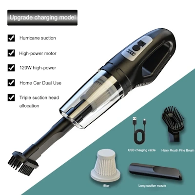 DC-6222 2-in-1 Portable Mini Vacuum Cleaner 3 DC-6222 2-in-1 Portable Mini Vacuum Cleaner, designed for both home and car use