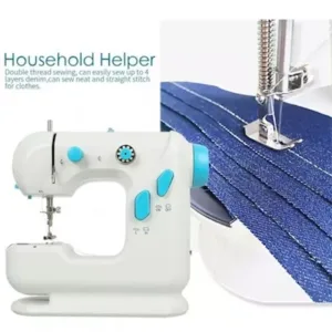 306 Portable Dual Speed Mini Sewing Machine Double Thread & Speed with Cutter & Light Auto-rewind Foot Pedal First Deal