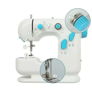 306 Portable Dual Speed Mini Sewing Machine Double Thread & Speed with Cutter & Light Auto-rewind Foot Pedal First Deal