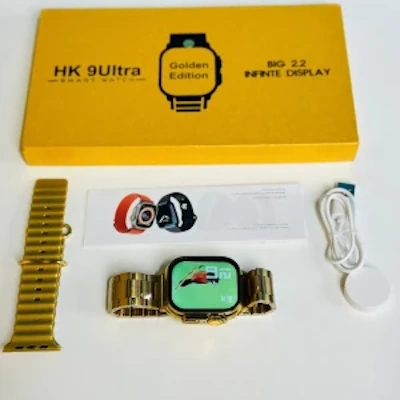 HK9-Ultra-Gold-Edition-Smart-Watch-2 HK9 Ultra Golden Edition Smartwatch (Dual Straps)
