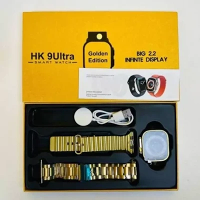 HK9-Ultra-Gold-Edition-Smart-Watch-4 HK9 Ultra Golden Edition Smartwatch (Dual Straps)