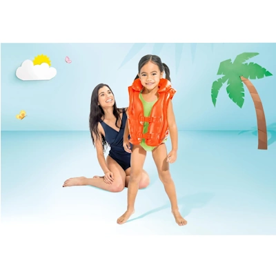 Intex 3-6 Years Inflatable Swim Vest Orange 2 Intex 3-6 Years Inflatable Swim Vest Orange