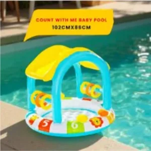 Intex Count With Me Baby Swimming Pool Shade Inflated Floor Play Rings Squeakers