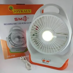 JOYKALY YG-729 Rechargeable 2400mAh Lithium Battery Natural Wind Low Noise AC/DC Fan With Light