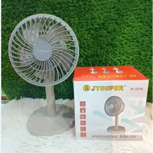 JYSUPER JY-2218 Rechargeable Strong Wind Auto Rotatable Low Noise Professional Mini Table / Desk Fan