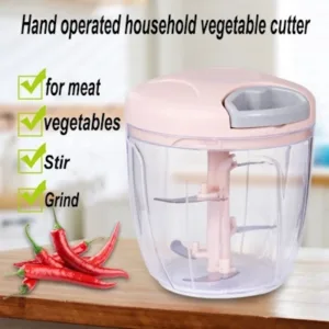 Manual Food Chopper Vegetable Chopper 5 Blades Manual Food Processor Onion Meat -Hand Blenders