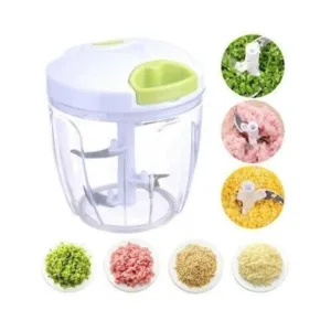 Manual Food Chopper Vegetable Chopper 5 Blades Manual Food Processor Onion Meat -Hand Blenders