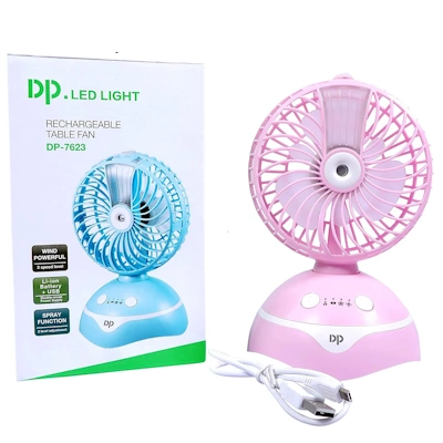 Portable Rechargeable Table Mini Fan With Water Sprayer 1 Portable Rechargeable Table Mini Fan With Water Sprayer