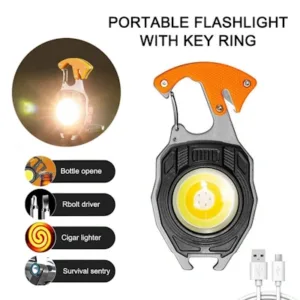 Gear UP SG-61 Multifunctional Rechargeable Keychain Survival Gear with Light