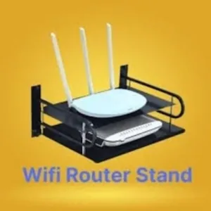 Black Metal Wireless Wifi Router Storage Box / TV Set Box Shelf Wall Hanging Plug Board Bracket Cable Storage Organizer.