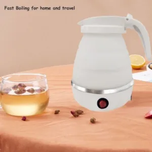 Travelling Folding Kettle Electric Silicone Foldable Water Kettles Compression Leak Proof Portable Mini Kettle