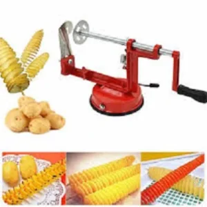 Manual Stainless Steel Twisted Potato Slicer Spiral French Fry Cutter Kitchen