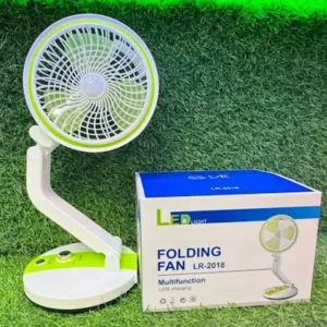 USB Rechargeable Folding Fan with LED Light (any color) - LR-2018
