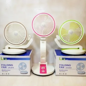 USB Rechargeable Folding Fan with LED Light (any color) - LR-2018