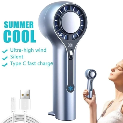 aa07ccdb-c843-40f6-968e-ebd2c86ff4bb.16ab891ca0587fa5cfff9545b3a4844a 100 Speeds Handheld Fan Adjustment Desktop Personal Air Cool High Quality Small Mijia Charging Fan