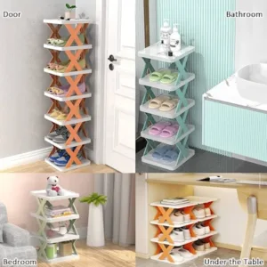 New multi-functional household foldable shoe cabinet, home balcony toy foldable storage unit