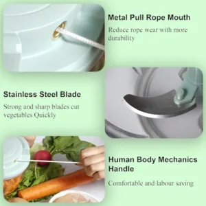 Belscoop Manual Vegetable Chopper and Dicer, Stainless Steel Blades