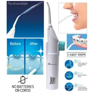 Oral Dental Water Power Floss Pick Teeth Cleaning-white