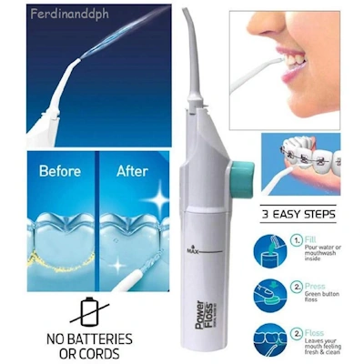 Oral Dental Water Power Floss Pick Teeth Cleaning-white3 Oral Dental Water Power Floss Pick Teeth Cleaning-white